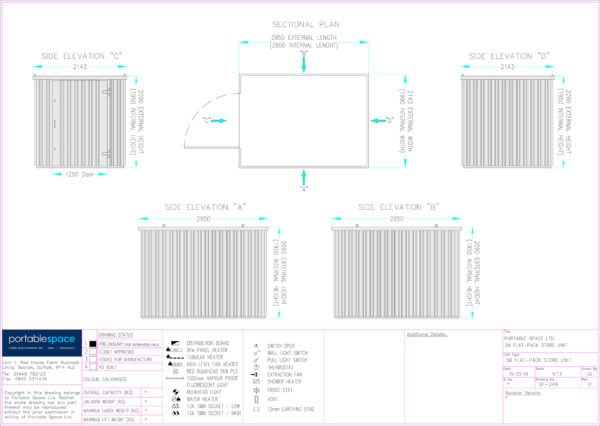 Flat Pack Storage Container 3m x 2.1m – Galvanised - Image 6