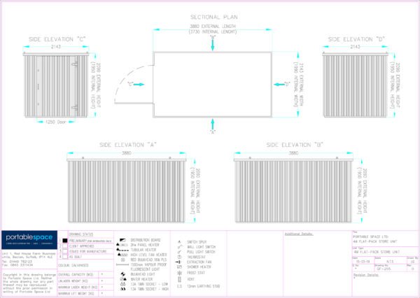 4m x 2.1m Flat Pack Container Store – Galvanised - Image 5