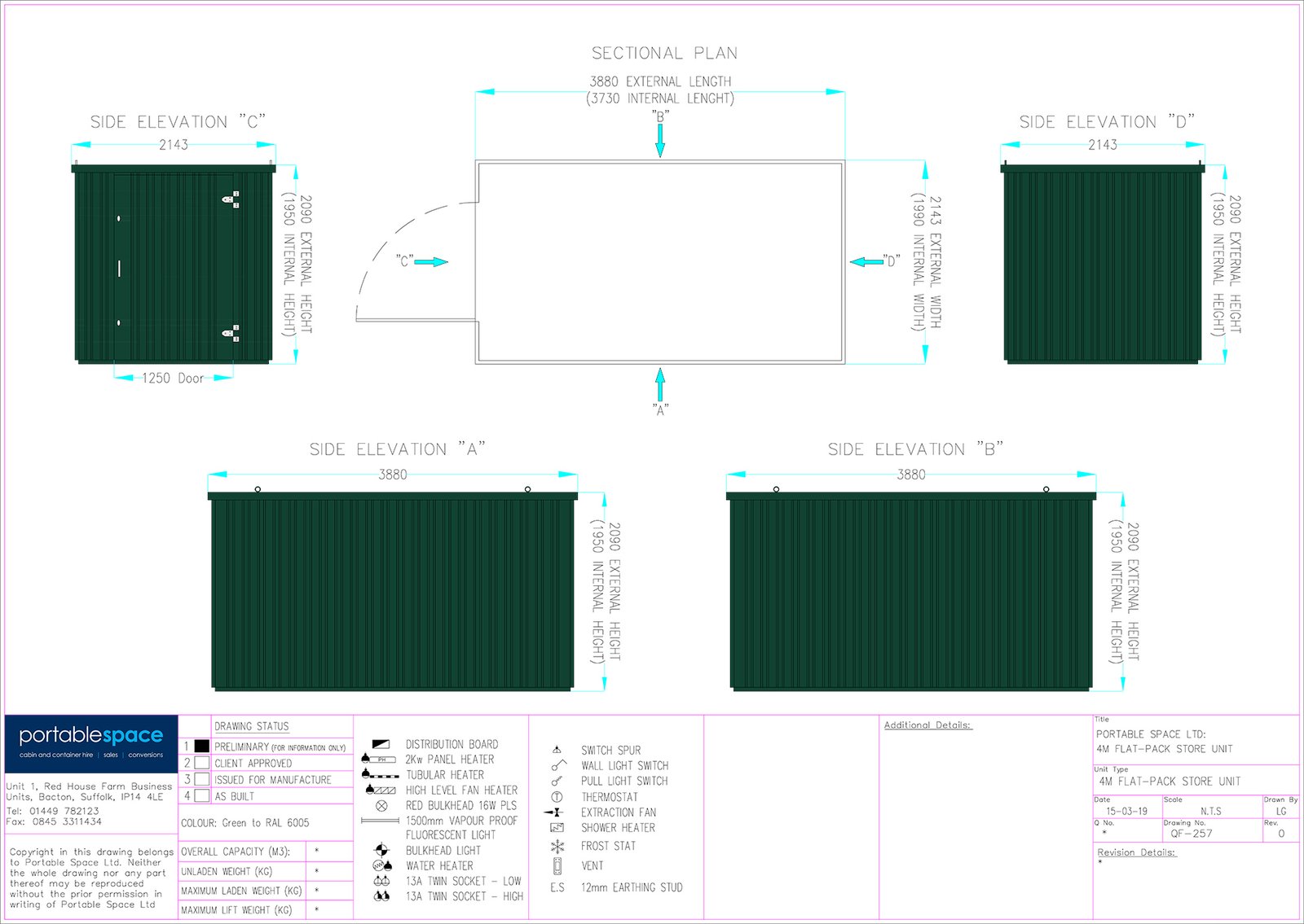 4m x 2.1m Flatpacked Store Powder Coated - Image 5
