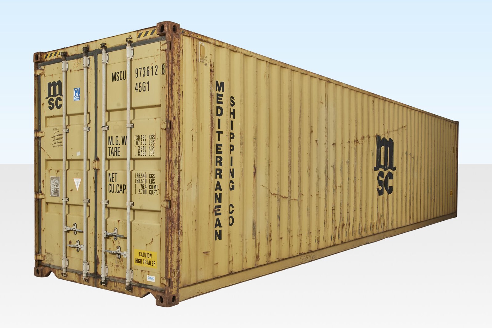 40ft x 8ft Used Shipping Container – High-Cube