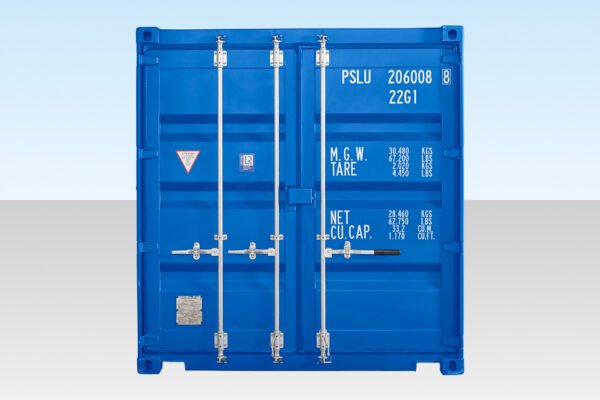 20ft Self Storage Container with Bamboo Floor – Blue (RAL 5010) - Image 2