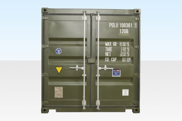 10ft x 8ft Shipping Container (One Trip) Green (RAL 6007) - Image 3