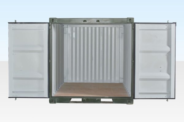 8ft One Trip Shipping Container Green (RAL 6007) - Image 3