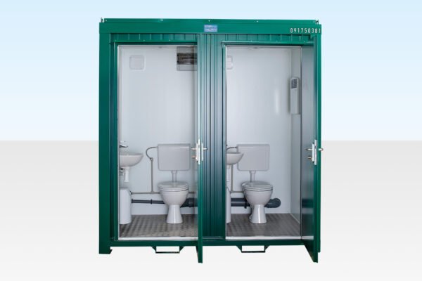 1+1 Double Mains Toilet 2.4m x 1.4m (RAL 6005)