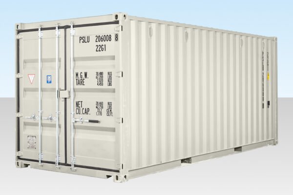 20ft Shipping Container (One Trip) White (RAL 9003)