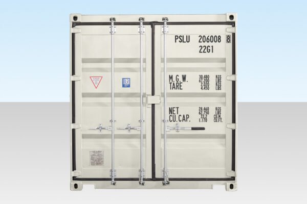 20ft Shipping Container (One Trip) White (RAL 9003) - Image 3