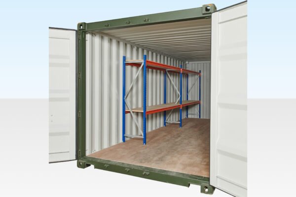 Container Racking – Adjustable, Heavy Duty Two Tier (2 Bays)