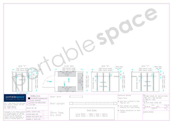 3m Flat Pack Container Shelving Bundle – Both Sides & Rear (Single Tier) - Image 6