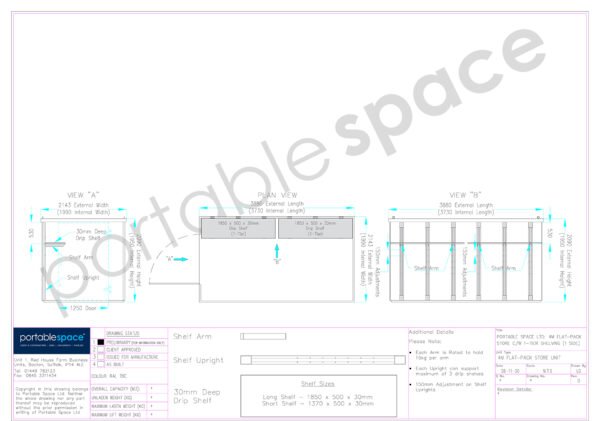 4m Flat Pack Container Shelving Bundle – Single Side (Single Tier) - Image 6