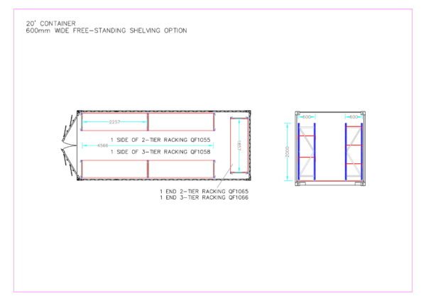 Container Racking – Adjustable, Heavy Duty Two Tier (2 Bays) - Image 4