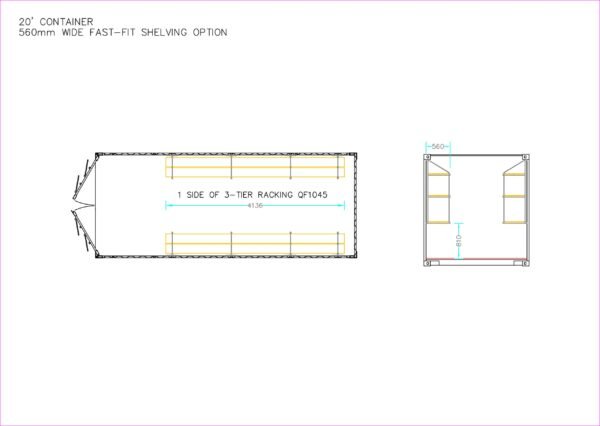 Hire Fastfit Three Tier Racking for 20ft Container - Image 3