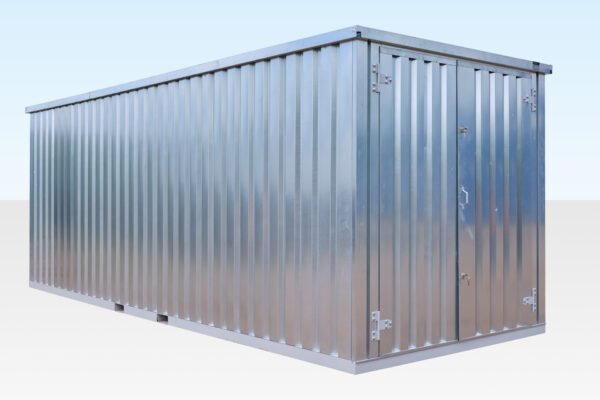 6m XL Flat Pack Container Store – Galvanised - Image 5