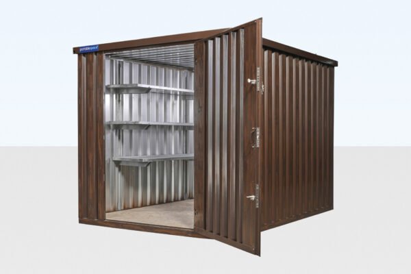 Wood-Effect Flat Packed Storage Container 2m x 2.1m - Image 6