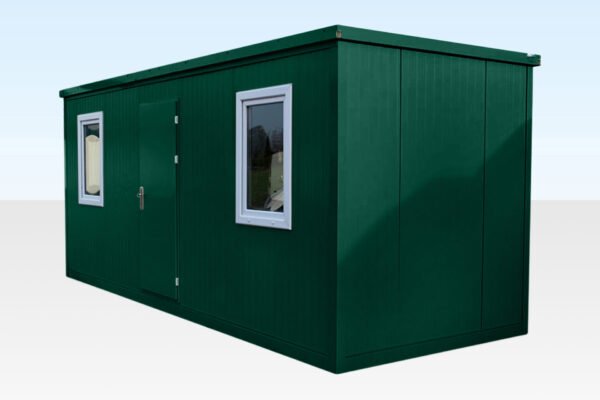 Large Flat Pack Office (6.5m x 2.3m) – Green - Image 3