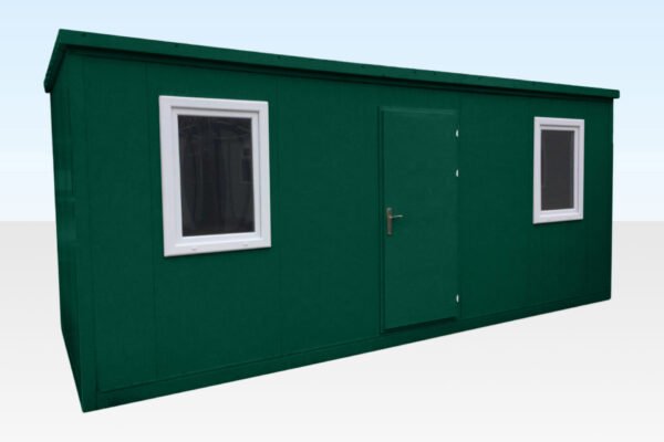 Large Flat Pack Office (6.5m x 2.3m) – Green - Image 2