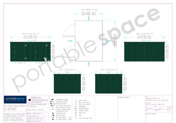 3m x 4.2m Side Linked Flat Pack Container Bundle (Powder Coated) - Image 3