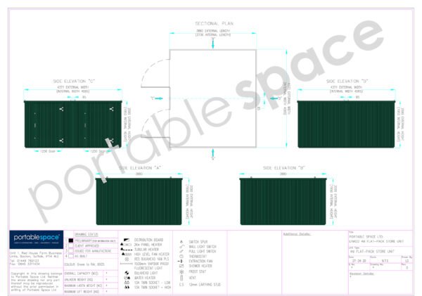 4m x 4.2m Side Linked Flat Pack Container Bundle (Powder Coated) - Image 5