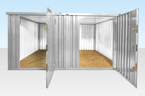 4m x 4.2m Side Linked Flat Pack Container Bundle (Galvanised) - Image 3