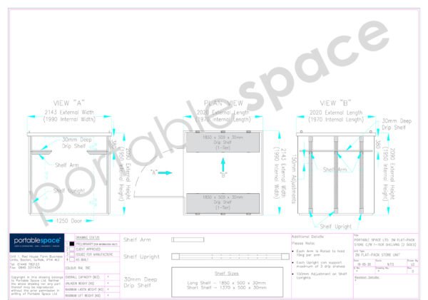 2m Flat Pack Container Shelving Bundle – Both Sides (Single Tier) - Image 3