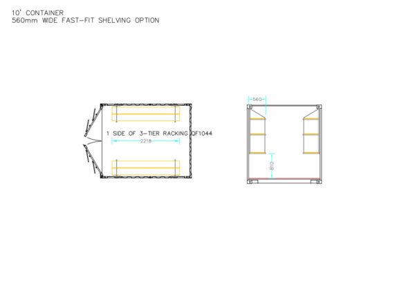 Hire Fastfit Three Tier Racking for 10ft Container - Image 3