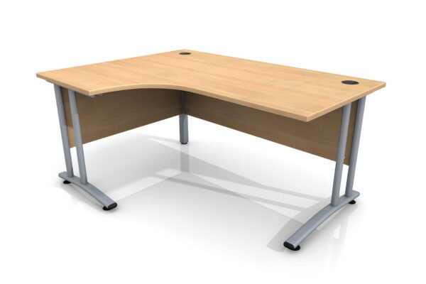 1600m Left Hand Curved Desk for Site Office